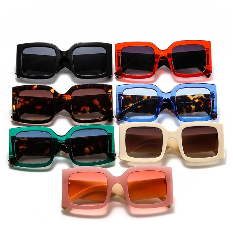 Large-frame colorful sunglasses for men and women