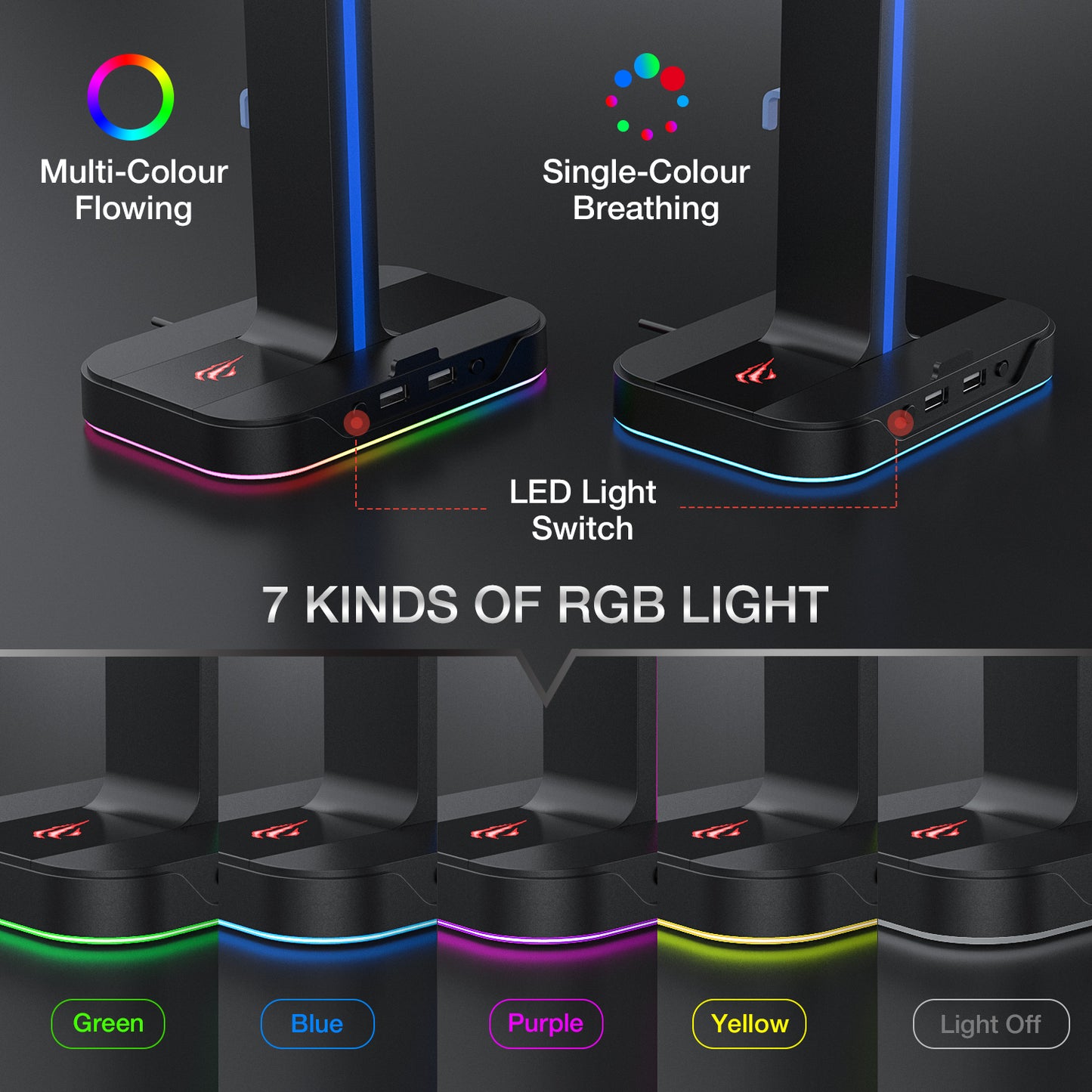 Headphone Stand RGB Gaming Headset Standard Holder