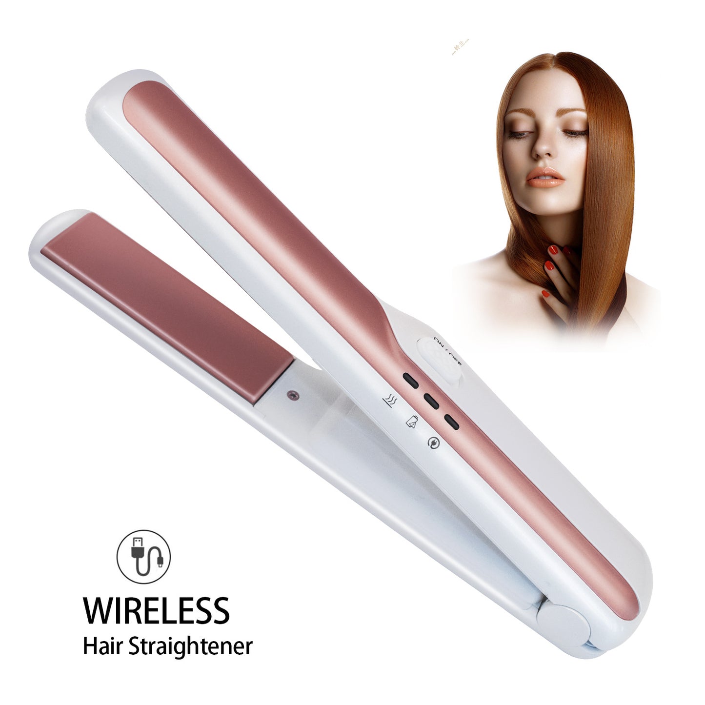 Wireless USB Charging Hair Straightener