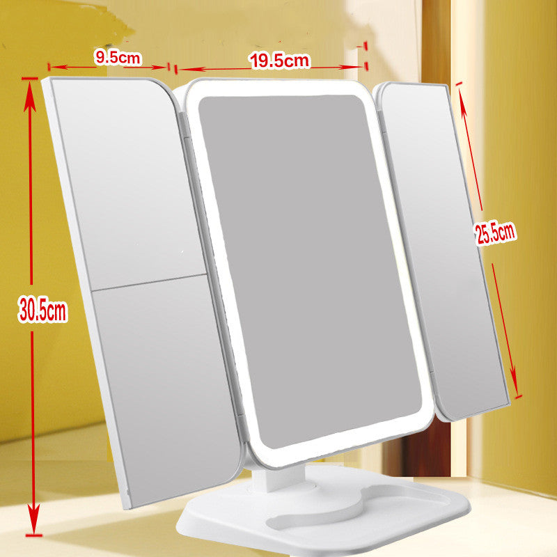 Rechargeable Trifold Makeup & Vanity LED Light Mirror