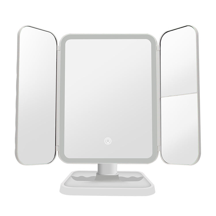 Rechargeable Trifold Makeup & Vanity LED Light Mirror
