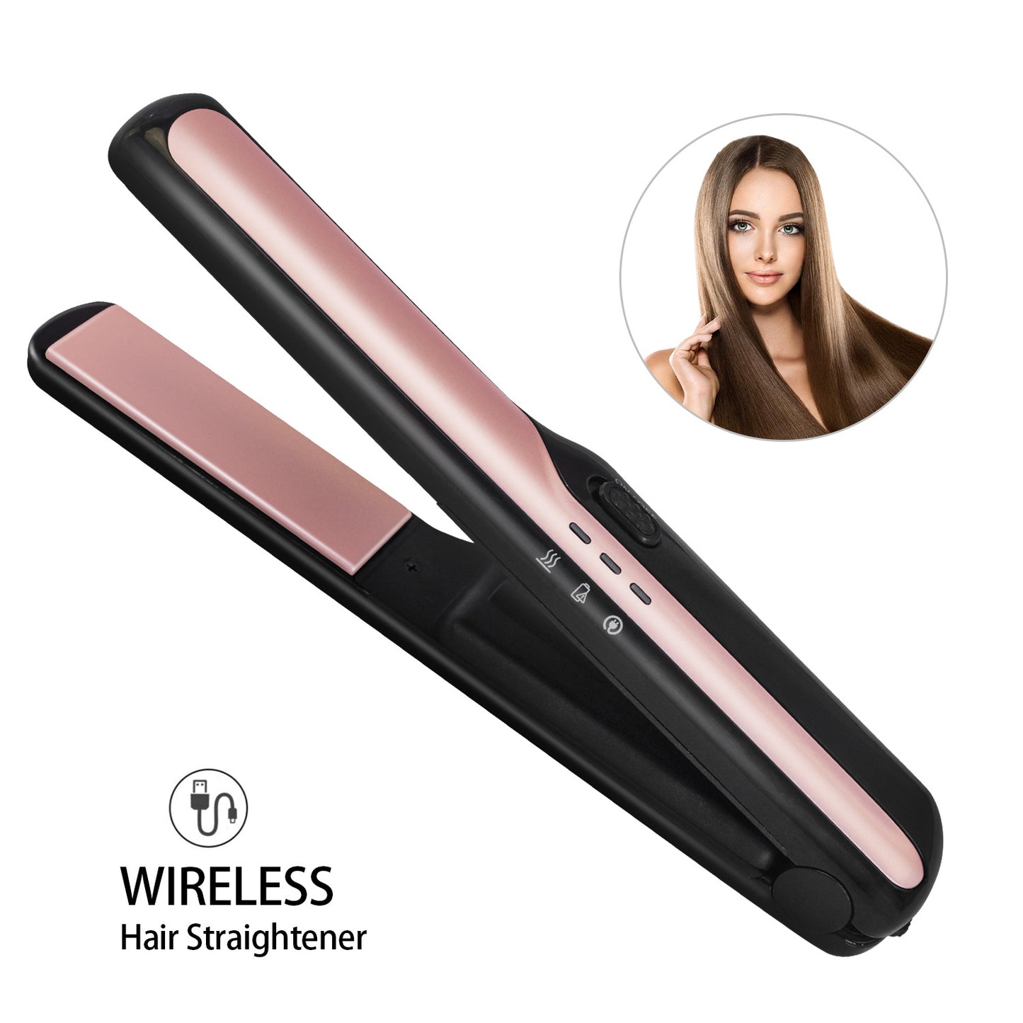 Wireless USB Charging Hair Straightener