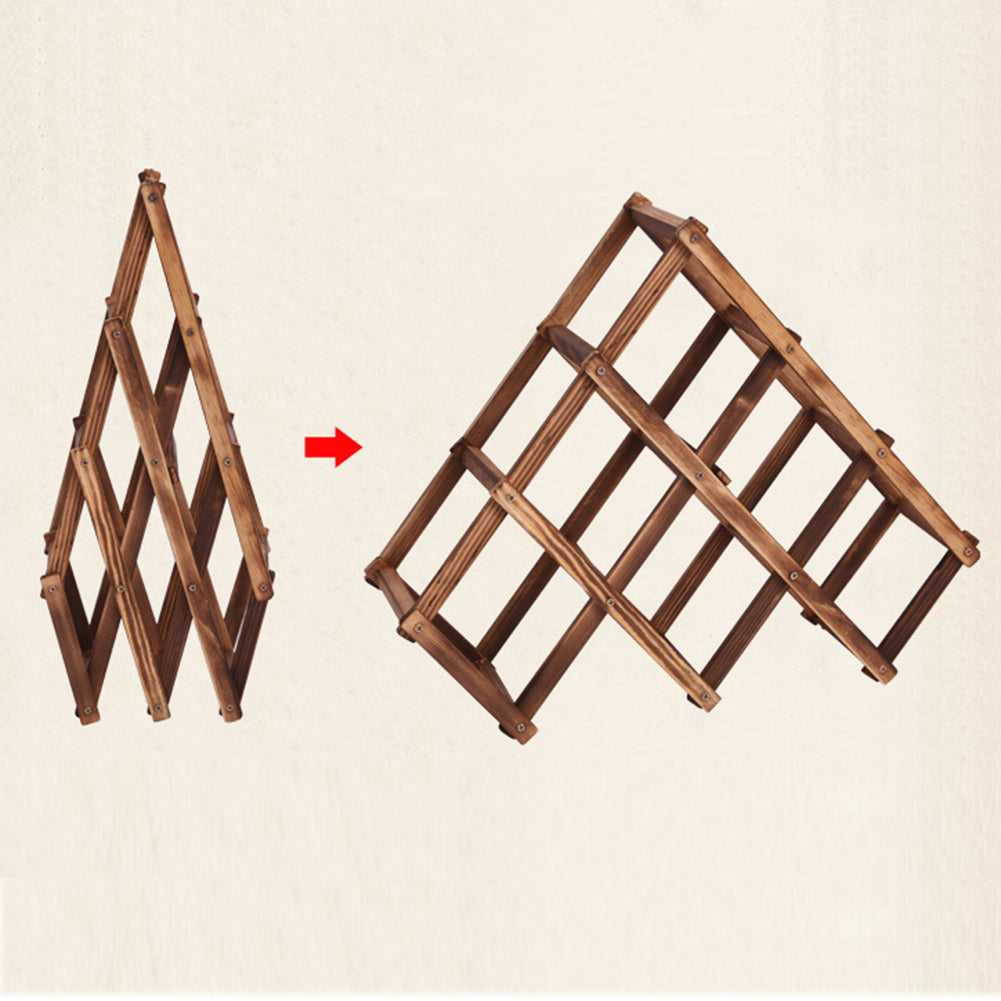 Folding Wood Wine Holding Rack