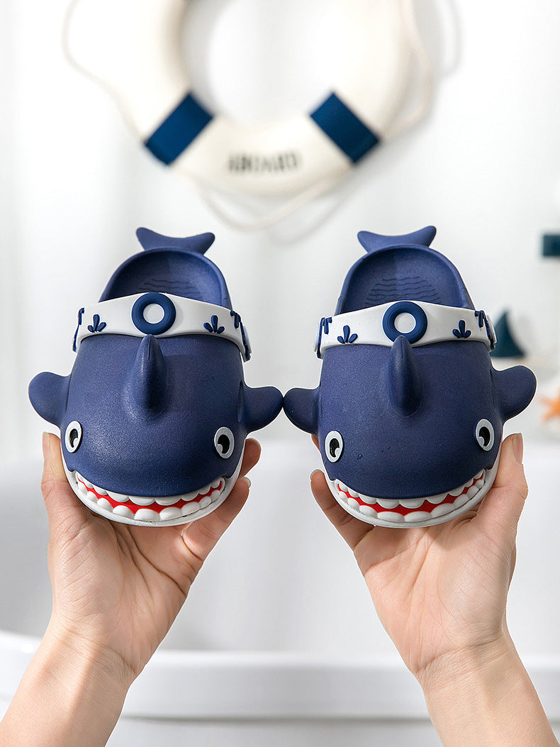 Men Women & Kids Cartoon Shark Summer Slippers/Slides