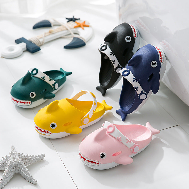 Men Women & Kids Cartoon Shark Summer Slippers/Slides