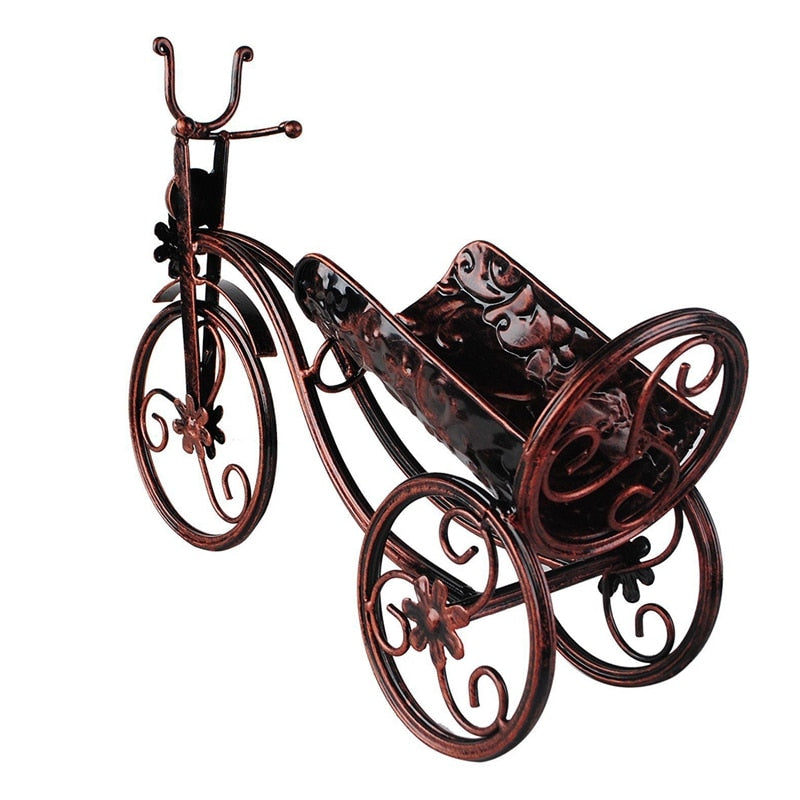 Decorative Iron Bicycle Wine Rack & Wine Bottle Holder