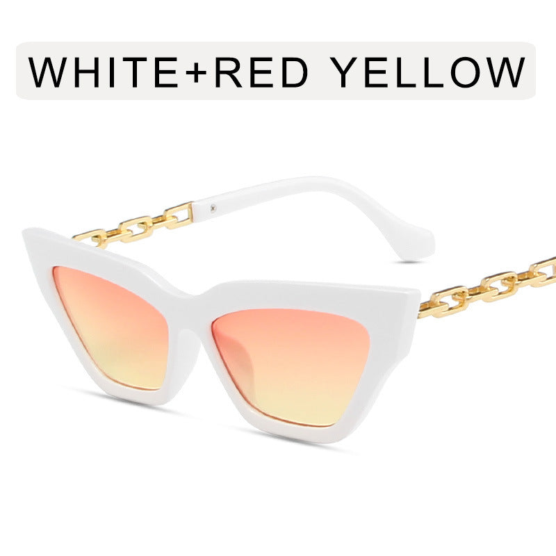 Chain Leg Cat Eye Sunglasses For Women