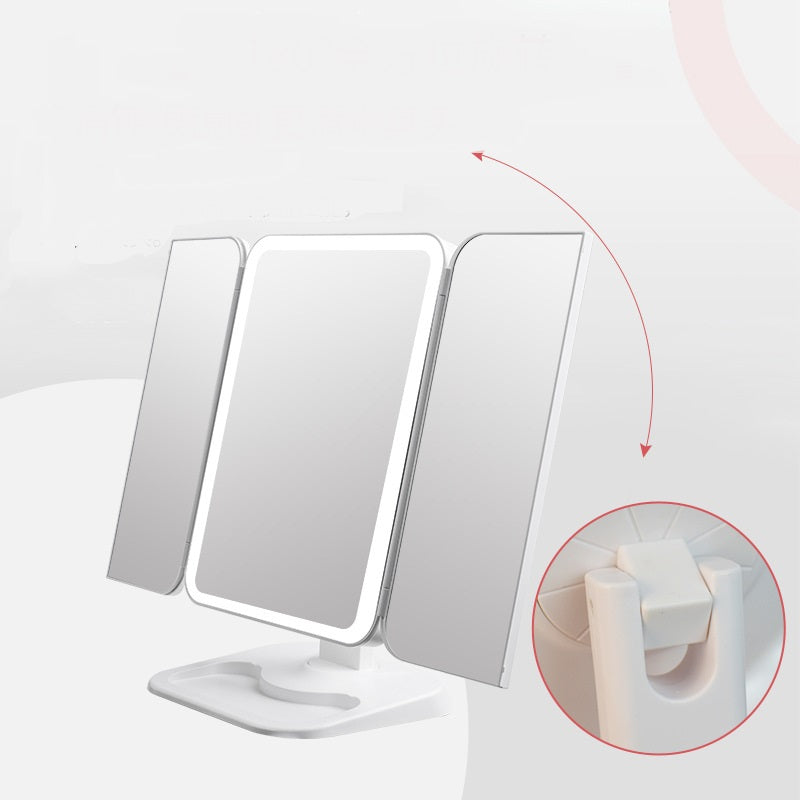 Rechargeable Trifold Makeup & Vanity LED Light Mirror