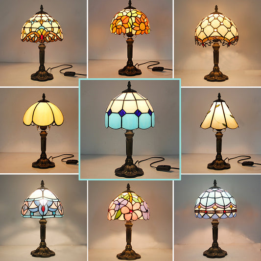 Retro Mosaic Style Stain Glass Lamp