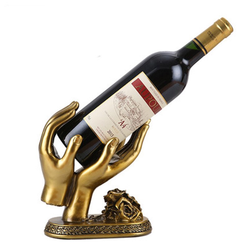 Decorative Sculptured Hands Wine Bottle Holder