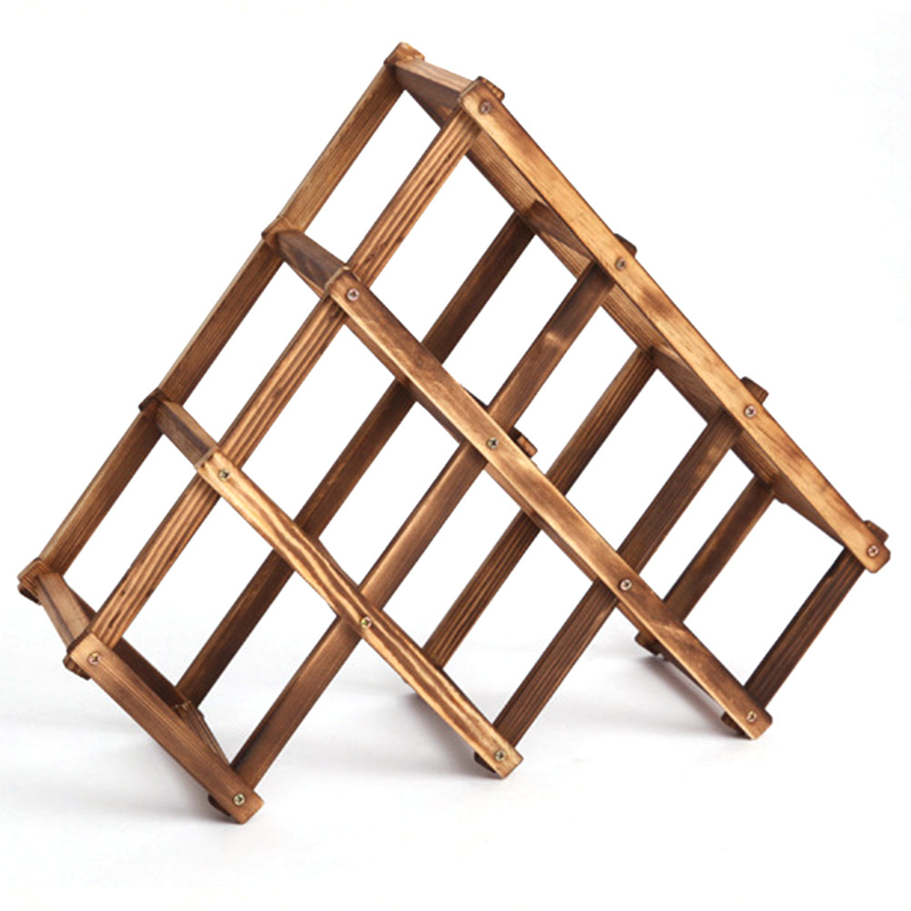 Folding Wood Wine Holding Rack