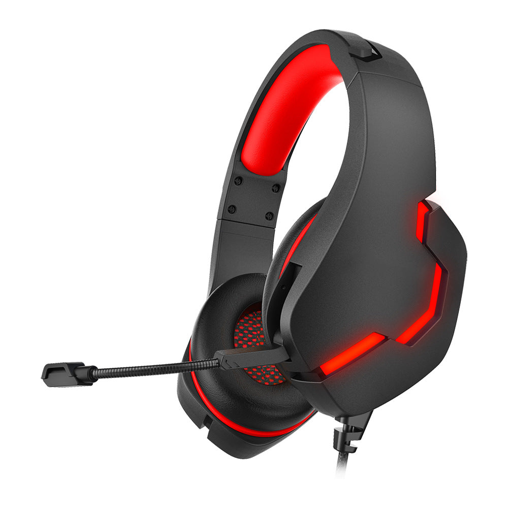 J10 3.5mm Gaming Headset With Mic And LED Lights Wired Headphones Gaming Headphones Microphone Volume Control For PC Laptop