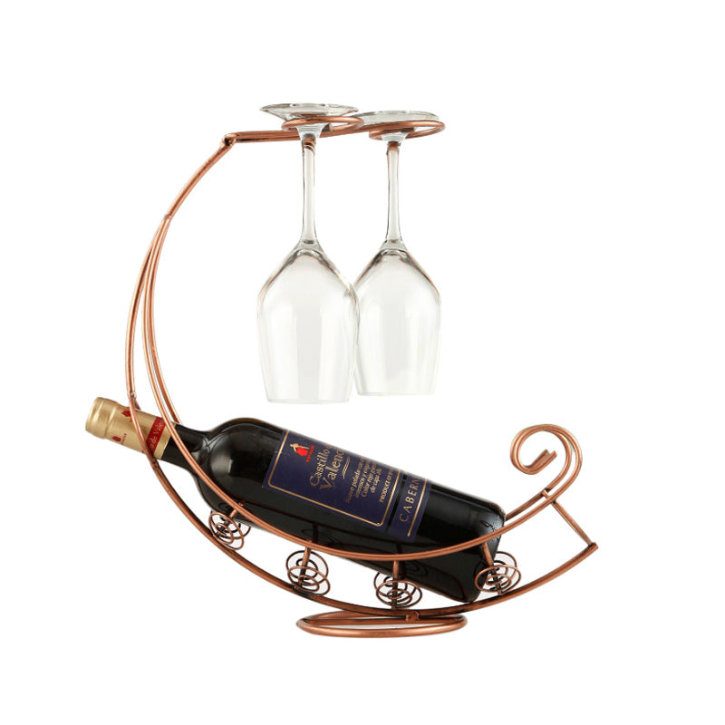 European Wine Glass and Bottle Holding Rack