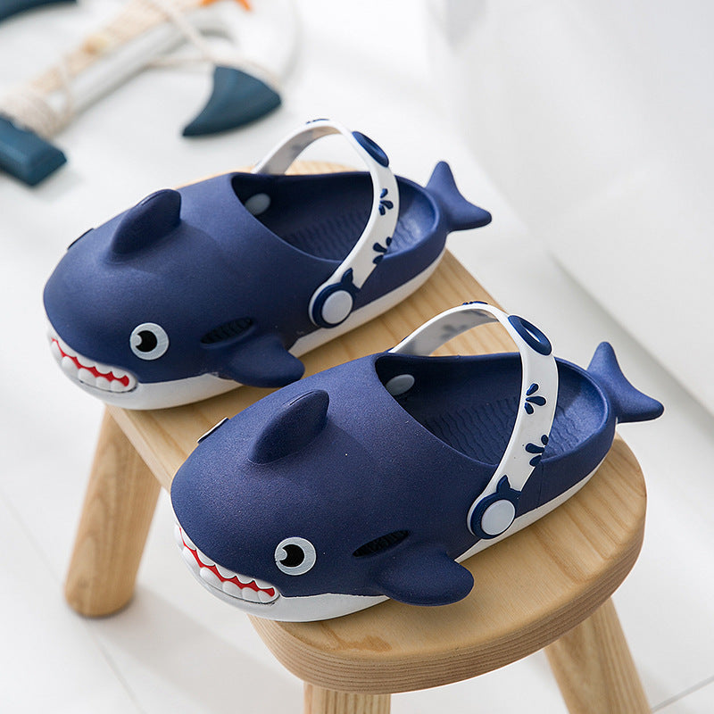 Men Women & Kids Cartoon Shark Summer Slippers/Slides