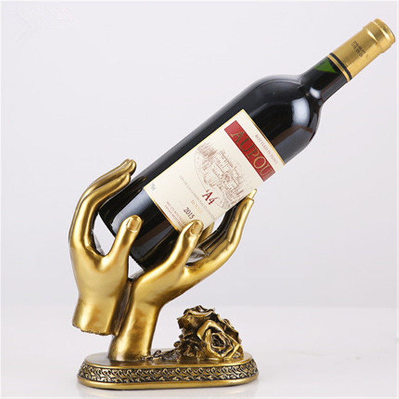 Decorative Sculptured Hands Wine Bottle Holder