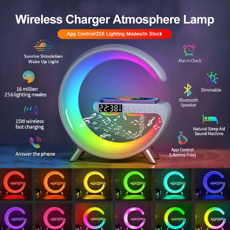 Intelligent Sunrise Wireless Bluetooth Speaker Lamp & Phone Charging Station