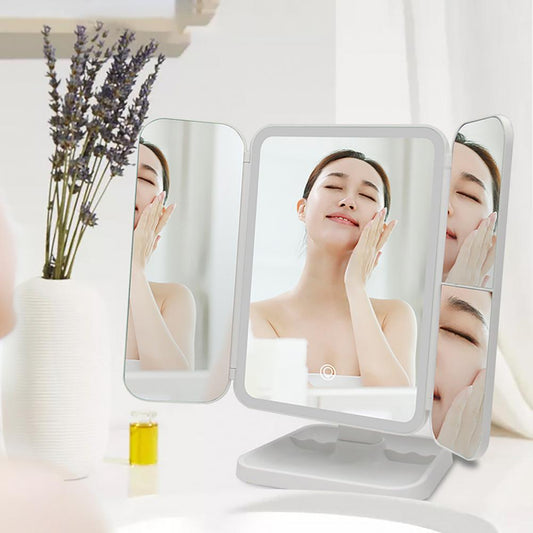 Wireless Rechargeable Tri-Color Led Beauty Mirror