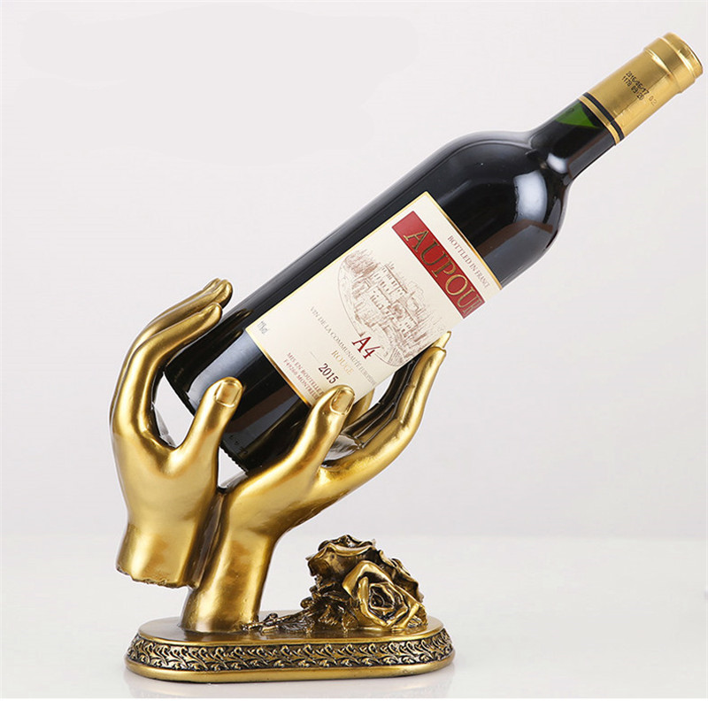 Decorative Sculptured Hands Wine Bottle Holder