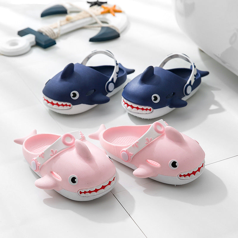 Men Women & Kids Cartoon Shark Summer Slippers/Slides